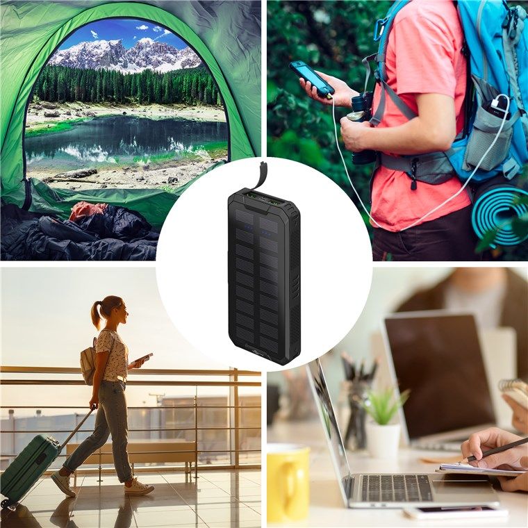 Goobay Outdoor Powerbank 20.000 mAh – solarno punjenje, USB-C PD i Quick Charge 3.0