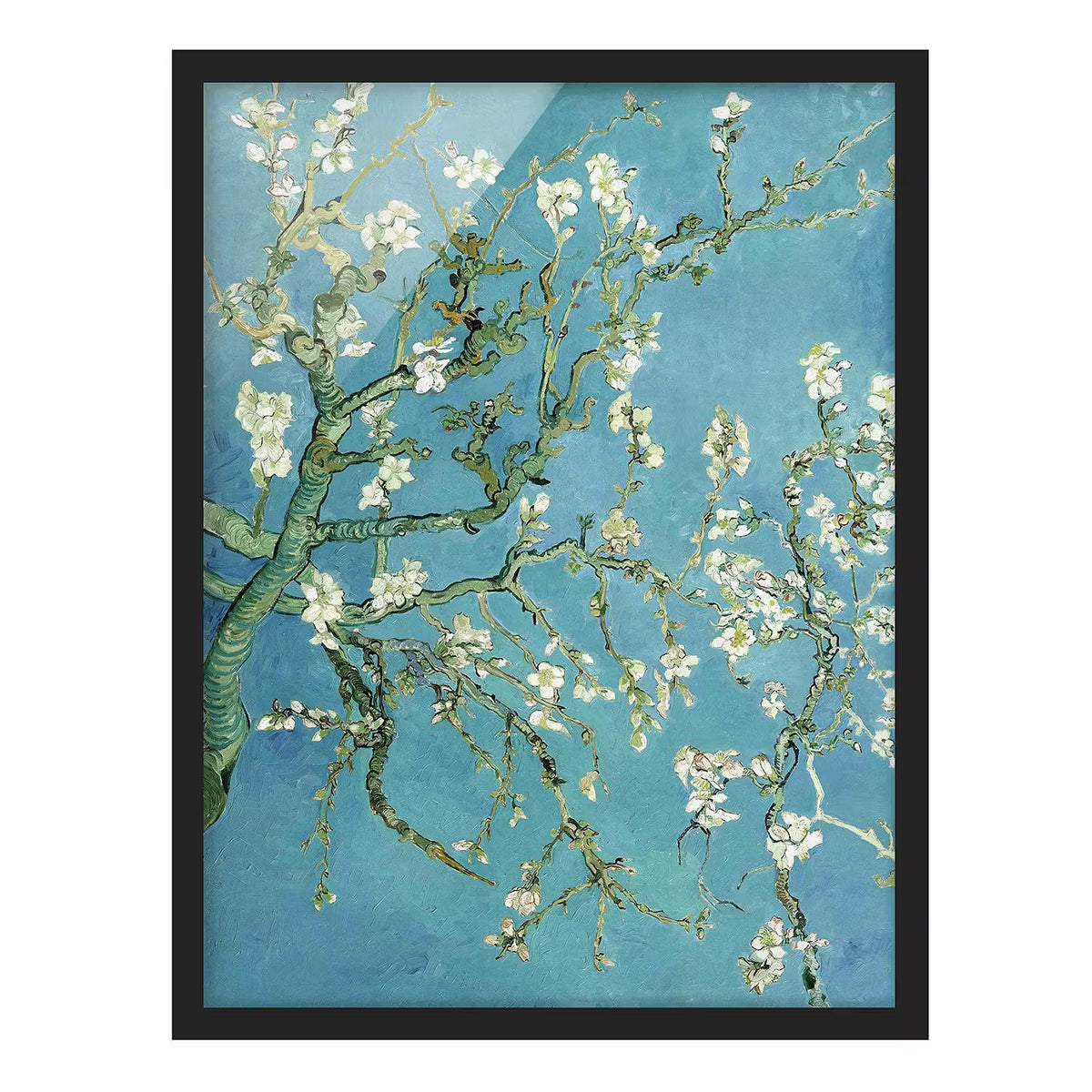 Vincent van Gogh „Bademov cvijet“ – umjetnički print u drvenom okviru, 70 × 100 cm