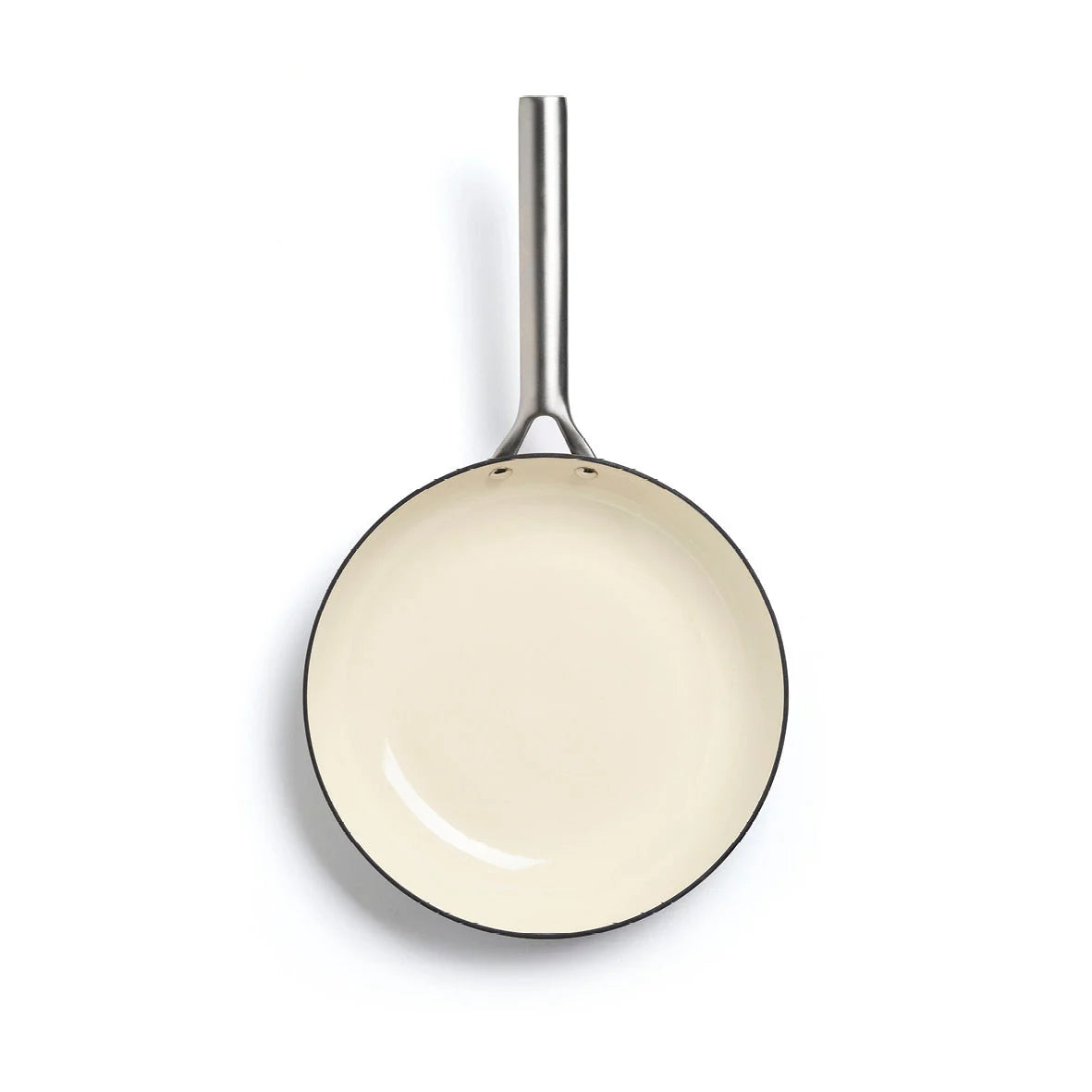 Set 3 emajliranih tava od livenog gvožđa s ručkom od nehrđajućeg čelika (20 cm, 24 cm, 28 cm) – Siva boji – 3-dijelni set