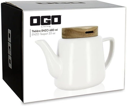 Ogo Living Enzo – Porculanski čajnik s infuzorom od nehrđajućeg čelika