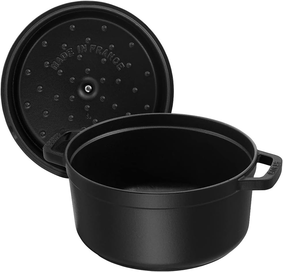 STAUB gusani pekač / cocotte (šerpa), okrugli 30 cm, 8,35 L, crni