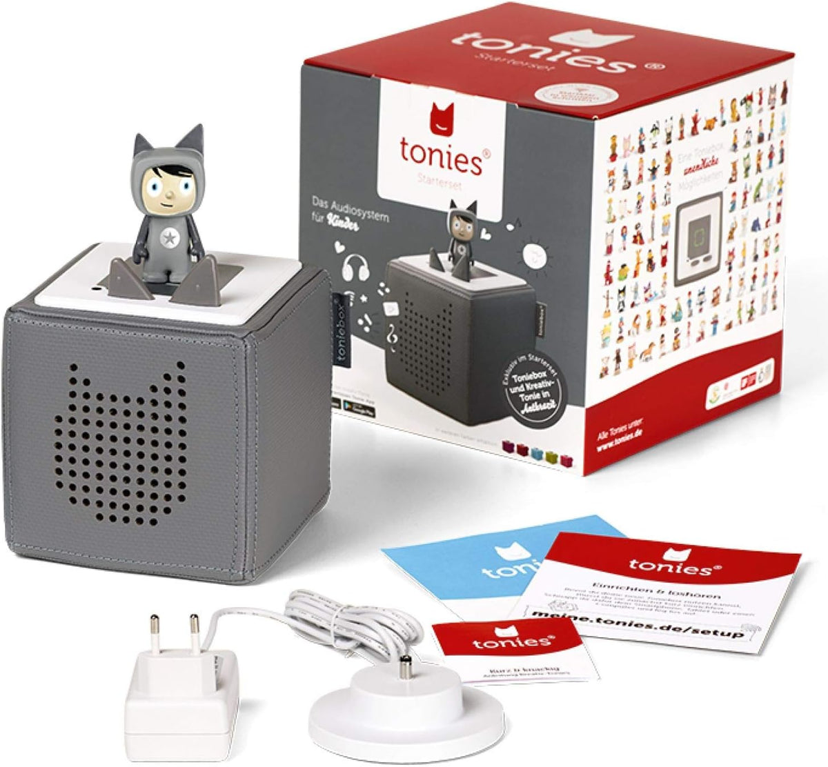 tonies® Toniebox – dječiji audio uređaj sa Kreativ-Tonie figuricom, antracit