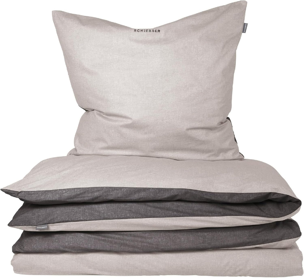 SCHIESSER Home obostrani set posteljine od mekanog flanela – 2 dijela, 100% pamuk