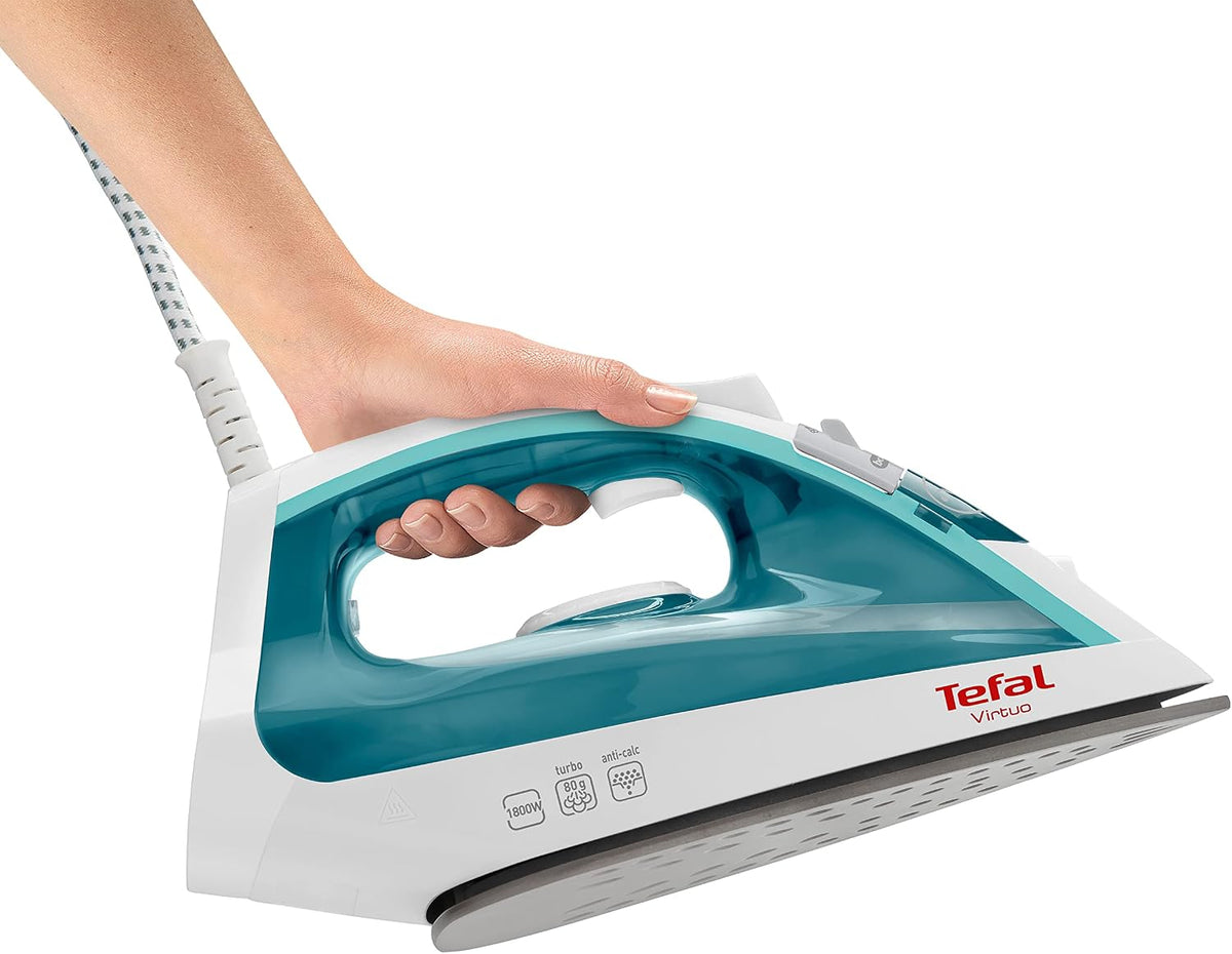 Tefal Virtuo FV1710 Parna pegla 1800W, zeleno/pegla (parna pegla, 80 g/min, zeleno, bijelo, 20 g/min, 20 g/min, 80 g/min)