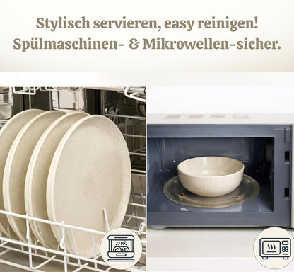 Kütahya Porselen Moderna 18-djelni set posuđa za 6 osoba – visoko kvalitetni porcelan, bezbedno za mašinu za sudove, krem
