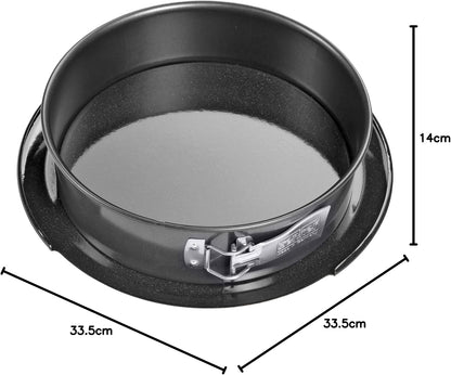 Zenker Springform rectangular Deluxe s ravnim dnom – Crna-Metalik (33,5 x 33,5 x 14 cm / Ø28 cm)