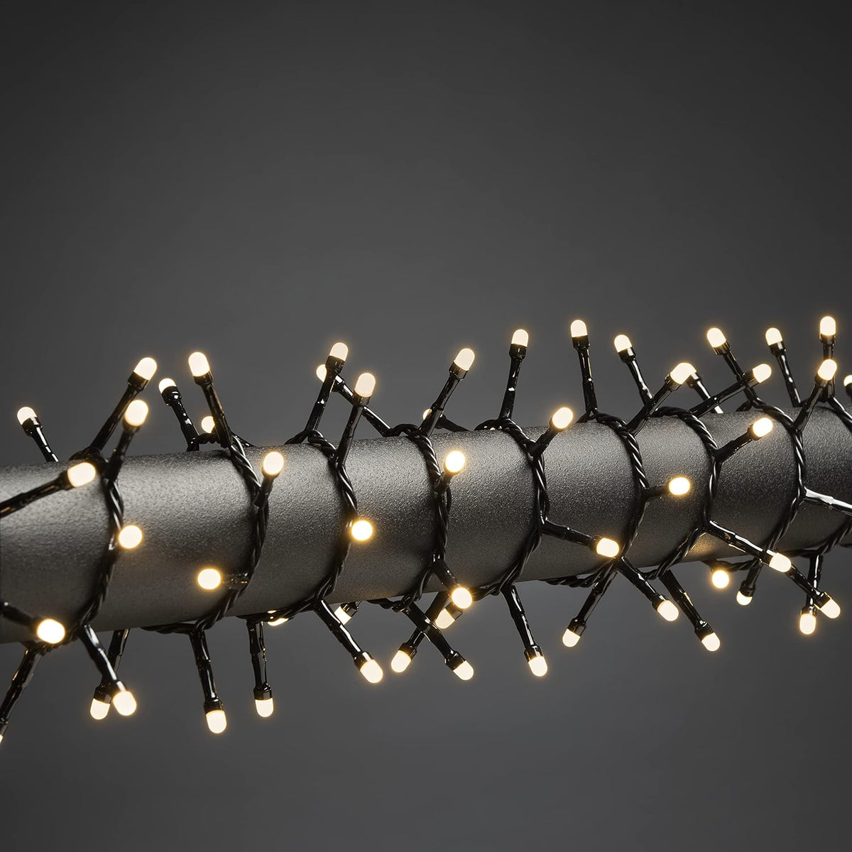 Konstsmide Micro LED kompaktne lampice, 600 toplo bijelih dioda, vanjski transformator, crni kabel - 3868-130, 3868-130EE, toplo bijela, 600 LED lampica