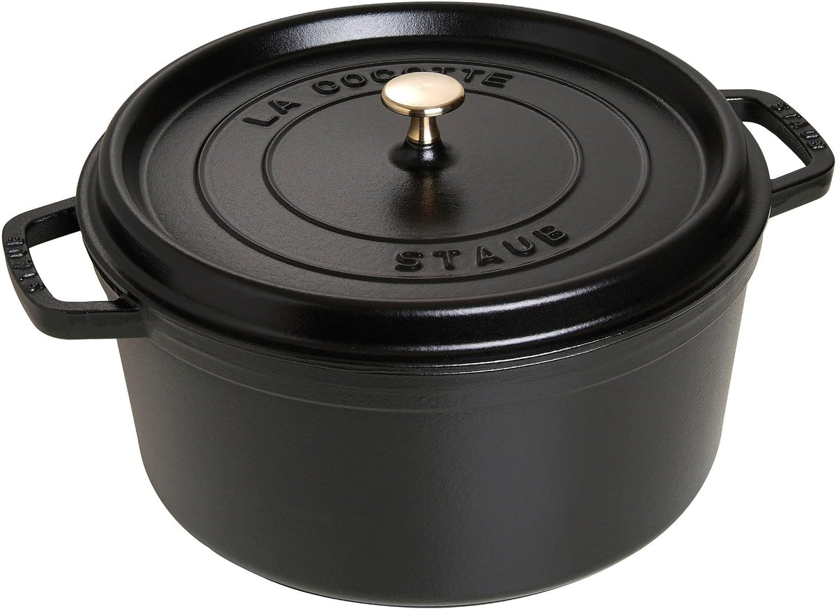 STAUB gusani pekač / cocotte (šerpa), okrugli 30 cm, 8,35 L, crni