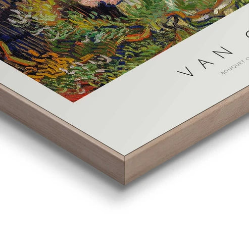 Vincent van Gogh „Buket cvijeća“ – umjetnički print u drvenom okviru, 50 × 40 cm