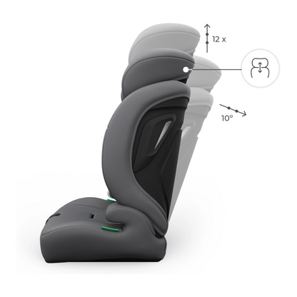 Kinderkraft COMFORT UP 2 PLUS i-Size – dječije autosjedalo 76–150 cm, sivo