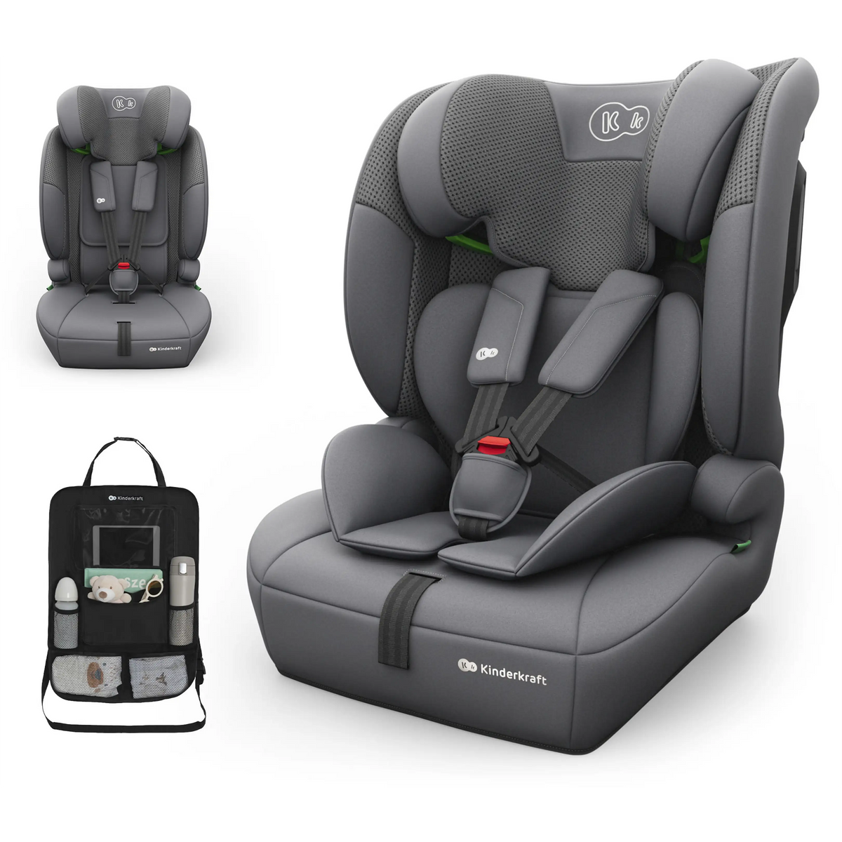 Kinderkraft COMFORT UP 2 PLUS i-Size – dječije autosjedalo 76–150 cm, sivo